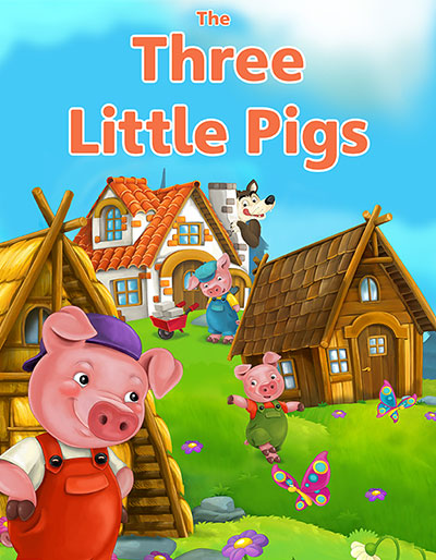 The three little pigs book cover